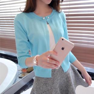 2020年新款 薄外套春装 配裙子网红毛衣外搭小披肩春秋 女开衫 针织衫