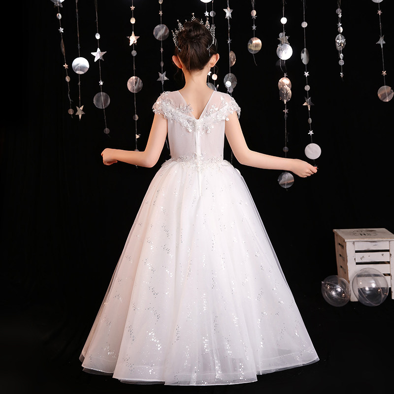 儿童礼服公主裙洋气蓬蓬纱高端钢琴演奏礼服女童走秀主持人晚礼服