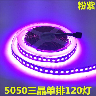 led5050高密度高亮灯带led柔性七彩rgb灯条滴胶高亮灯带120珠12v