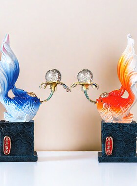 创意装饰工艺品家庭入门玄关新家乔迁礼物年年有余摆件高级感轻奢