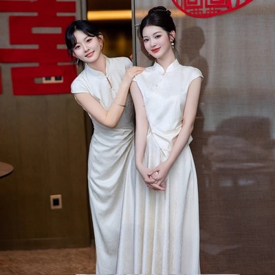 新中式伴娘服女旗袍礼服平时可穿2025新款夏季小众订婚姐妹团