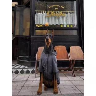 秋冬款 大狗衣服帅气反光连帽衣杜宾萨摩耶边牧中大型犬外出冲锋衣