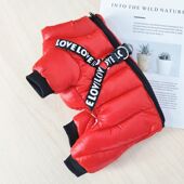 防寒狗狗衣服冬季 加厚保暖泰迪中小型犬可牵引不粘毛外出四脚衣