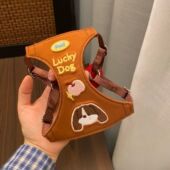 狗狗薄款 牵引绳背心式 胸背带衣服宠物背带狗狗胸背猫咪幼犬牵引绳