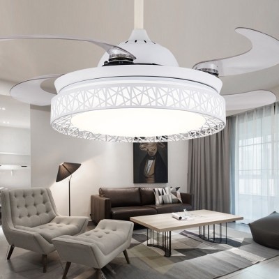 隐形风扇灯吊扇灯一体客厅吸顶带具鸟巢餐厅家用简约现代电扇吊灯,家装灯饰光源,风扇灯,淘宝优惠券,粉丝福利购,淘宝优惠卷