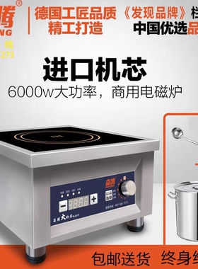 奋腾6000W大功率商用电磁炉平面房专用汤面炉电磁灶煮汤炉商业厨