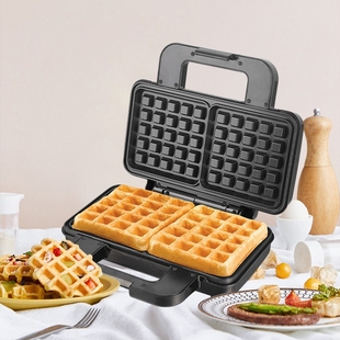 多功能华夫饼机面包轻食机早餐机 waffle cake maker恒温 double