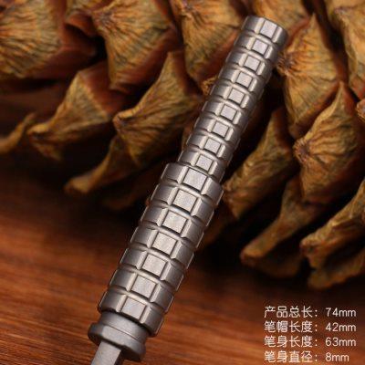 迷你钛合金口袋笔便携EDC战术笔防卫笔个性签字笔防身笔钥匙扣笔