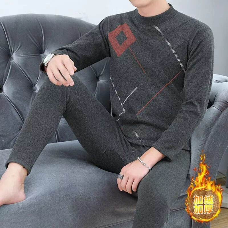 君芳雅（junfangya）男士保暖内衣加绒加厚半高领秋冬季套装中老怎么样,好用不?
