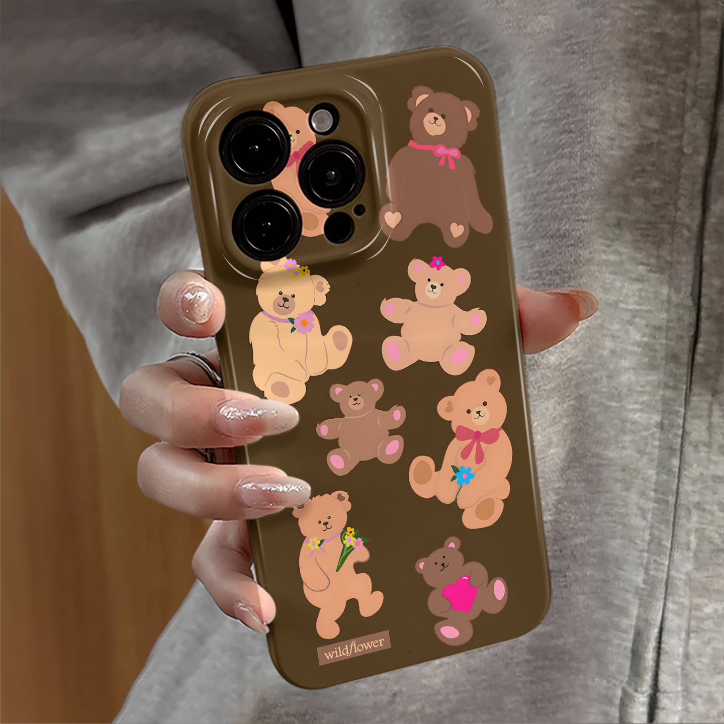 适用苹果15pro手机壳女iPhone16promax新款14小米mate华为13可爱xsmax防摔oppo满屏小熊16e红米vivo套12荣耀1