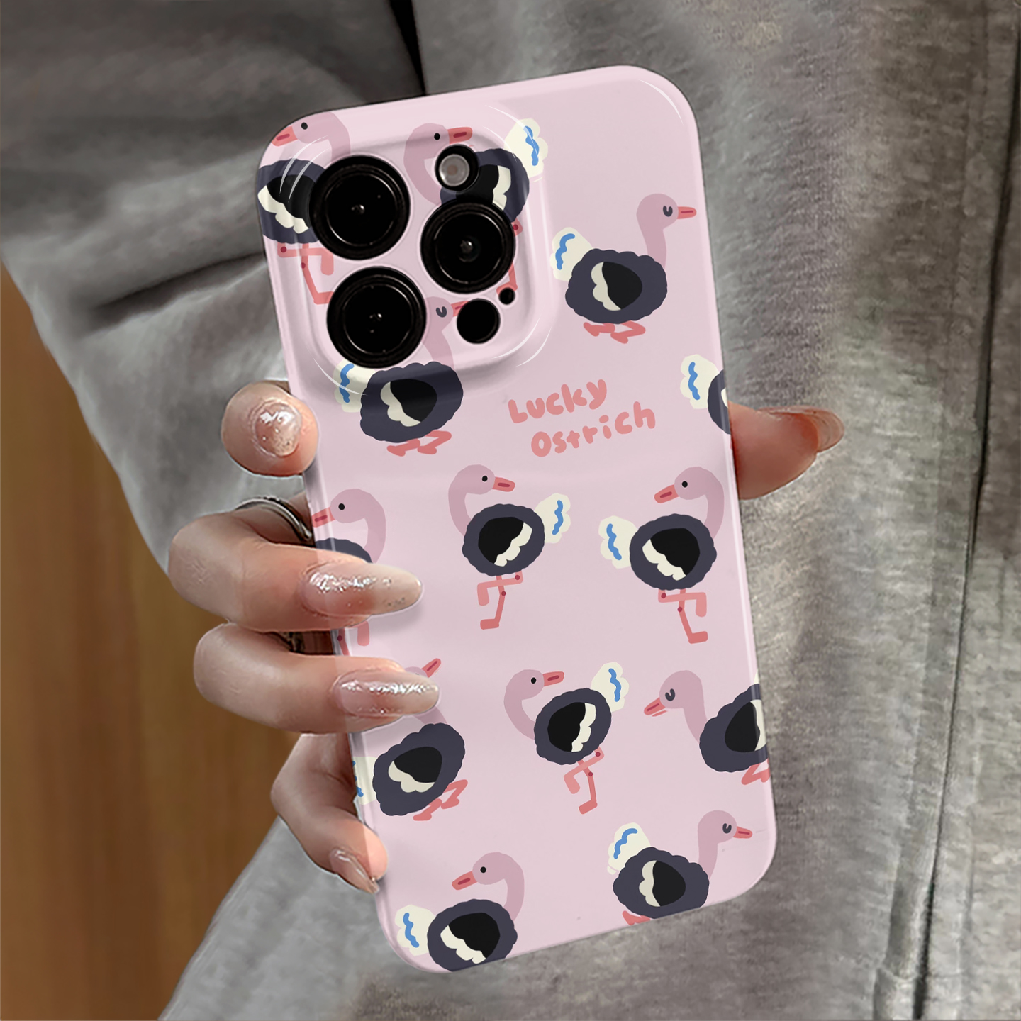 适用iPhone15pro手机壳女苹果16promax新款14小米mate华为13个性xsmax防摔oppo红米vivo满屏鸵鸟16e套12荣耀1