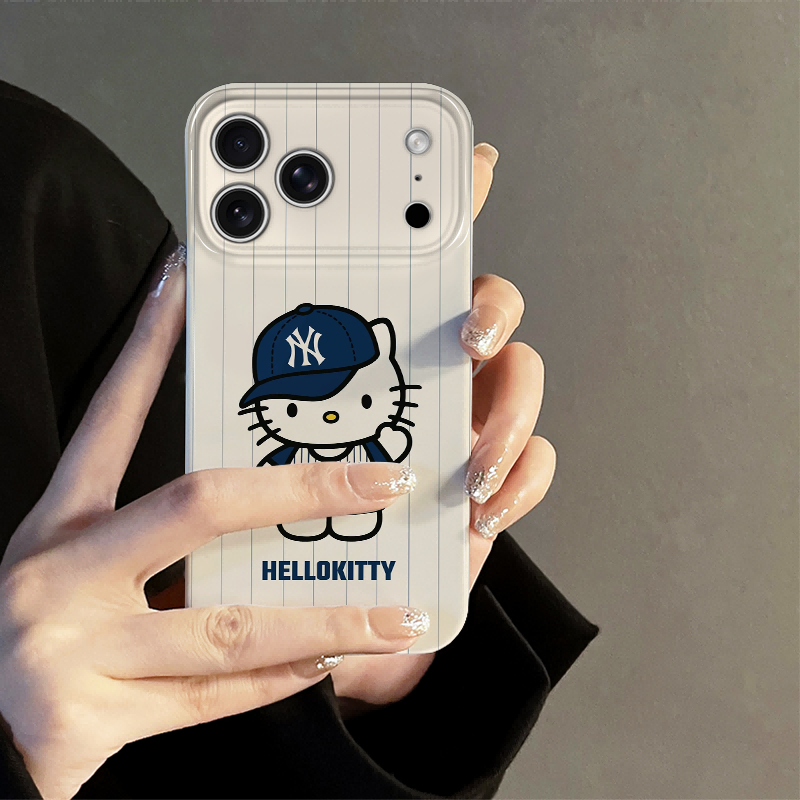 卡通kt猫适用苹果17promax手机壳iPhone16pro新款iP15pro可爱14简约13防摔套oppo12小米日韩华为荣耀vivo红米