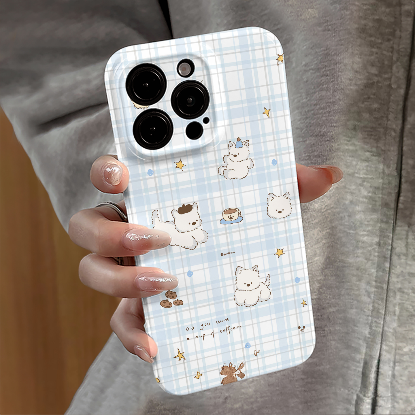 适用苹果17pro手机壳iPhone16promax简约ip15pro新款14华为13小米12防摔套oppo格纹小狗红米11全包vivo荣耀e