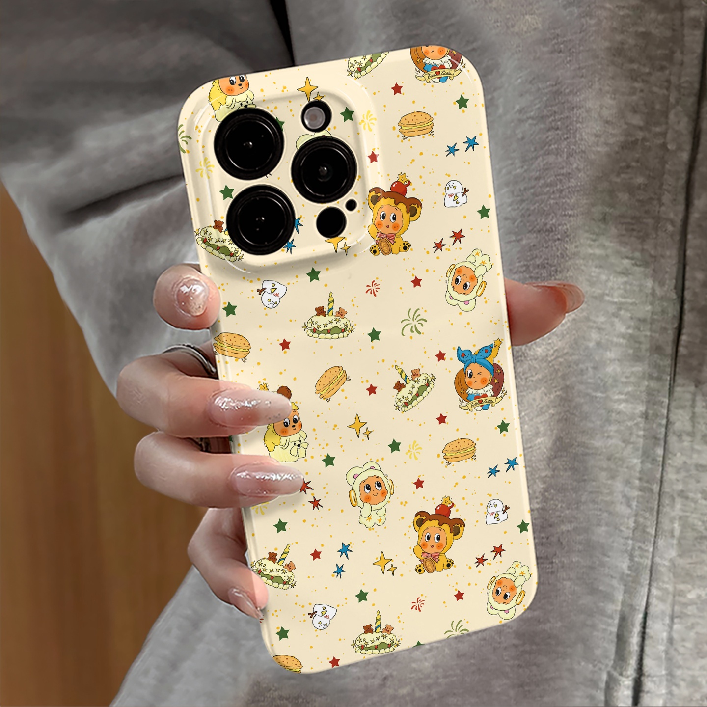 适用苹果17promax手机壳iPhone16pro卡通ip15pro新款14华为13小米12防摔套oppo星星人全包11荣耀vivo红米16e