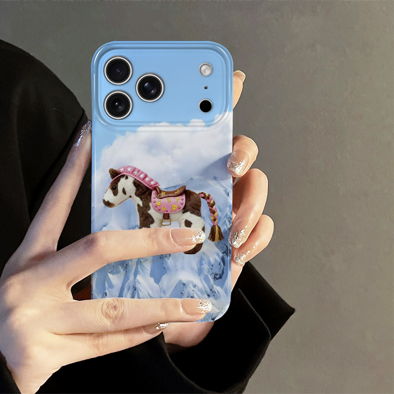 雪山小马适用iPhone17pro手机壳苹果16promax新款15pro秋冬14卡通13防摔套新年12小米oppo华为11荣耀vivo红米