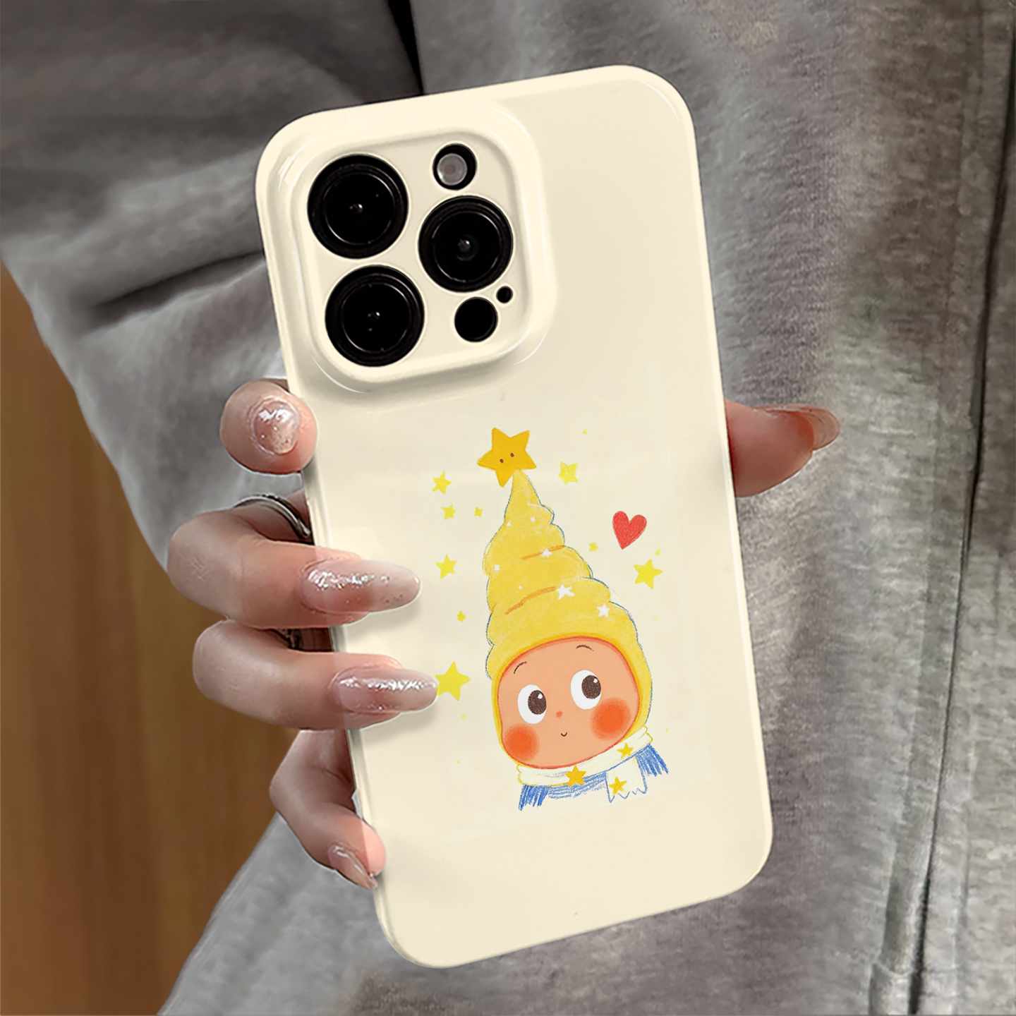 适用苹果17promax手机壳iPhone16pro卡通ip15pro新款13围巾星星人14小米12防摔套oppo华为荣耀11全包vivo红米
