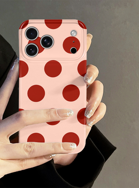 满屏波点适用苹果16promax手机壳iPhone17pro新款iP15pro简约14个性13防摔套oppo12小米日韩华为荣耀vivo红米