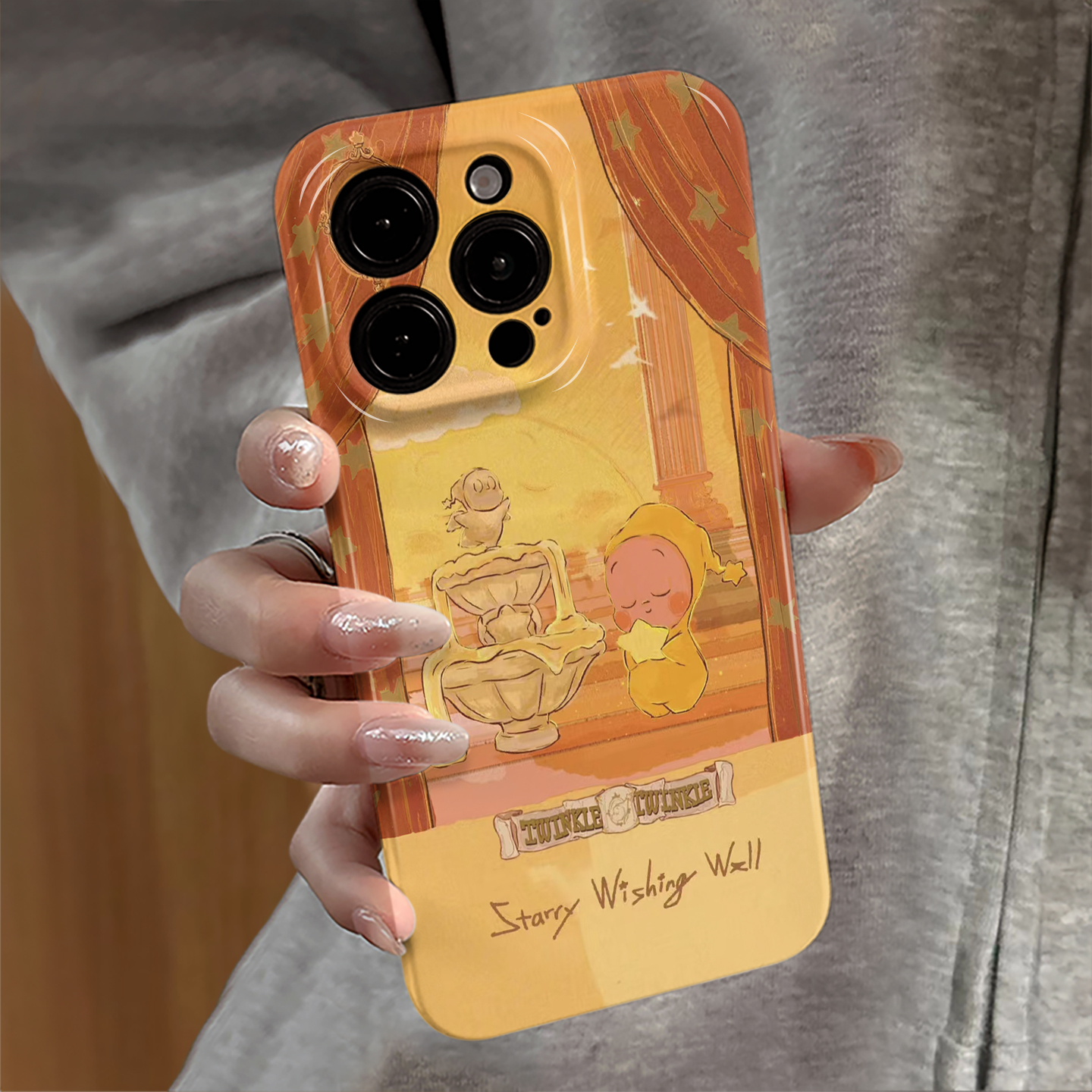 喷泉星星人适用苹果17pro手机壳iPhone16promax卡通15pro新款13潮牌14防摔套12华为oppo荣耀11小米vivo红米e