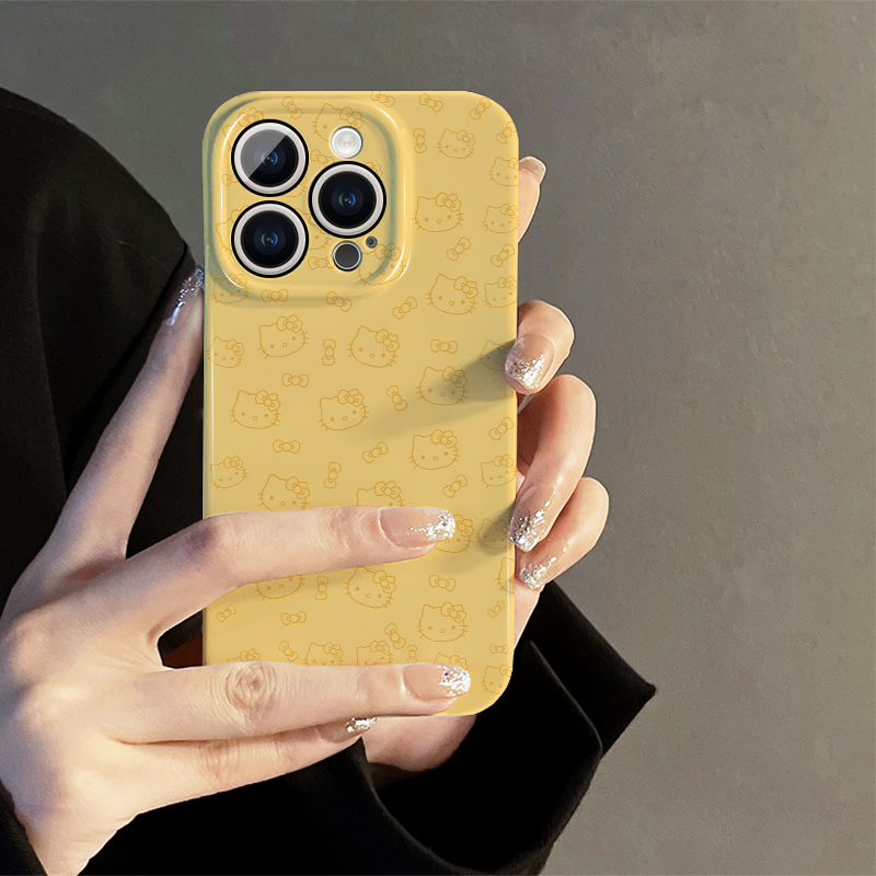 适用苹果16华为小米oppo红米vivo荣耀iPhone15手机壳女卡通14promax新款i13保护套12满屏kt猫mate60p防摔11薄