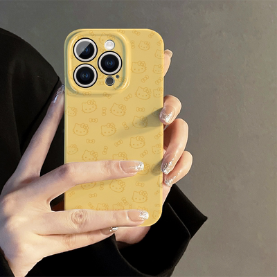 适用苹果16华为小米oppo红米vivo荣耀iPhone15手机壳女卡通14promax新款i13保护套12满屏kt猫mate60p防摔11薄