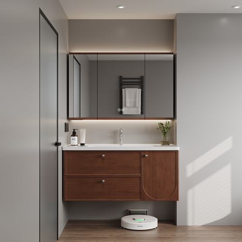 浴室柜橡木烤漆浴室柜包安装入户