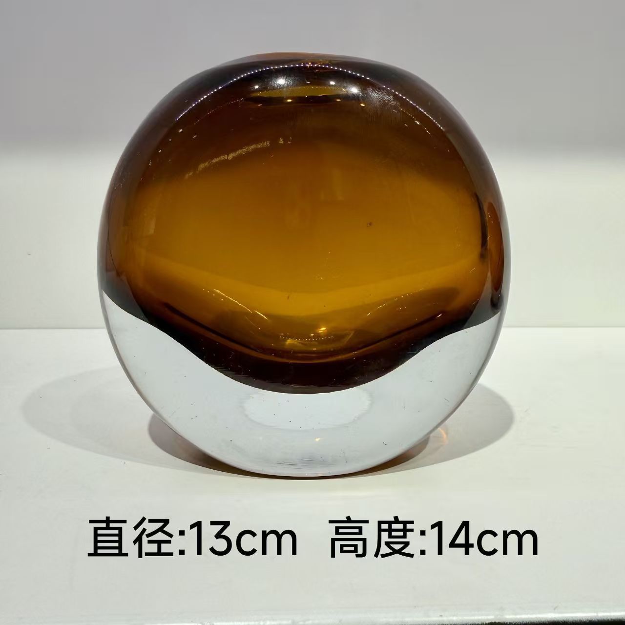 现代简约琉璃花瓶插花摆