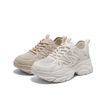 百丽女鞋子厚底网面透气老爹鞋2025夏季新款运动休闲鞋D7C1DBM5