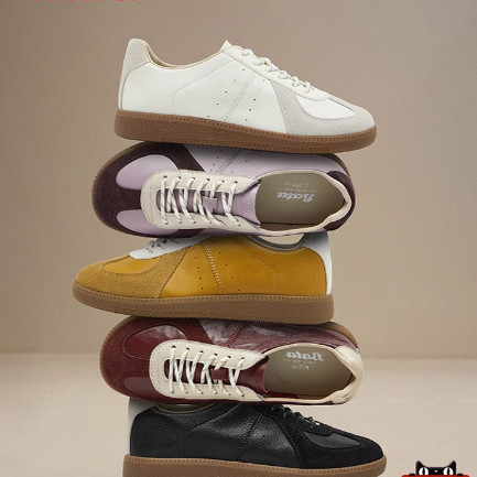 专柜正品拔佳2026春新款女鞋时尚厚底德训鞋运动休闲板鞋UEZ16AM6