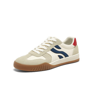 百思图2025春季新款百搭复古户外运动德训鞋平底男休闲鞋24173AM5