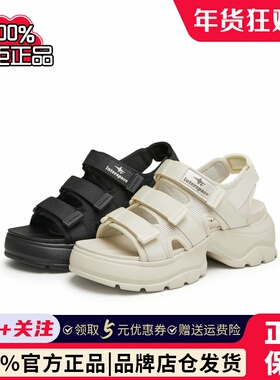 天美意老爹运动厚底凉鞋女外穿沙滩休闲凉鞋子2024夏新款CL302BL4