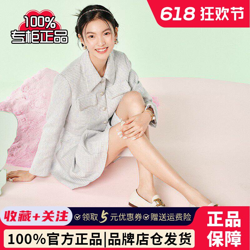 TATA他她牛皮通勤乐福鞋女鞋平底单鞋英伦风一脚蹬小皮鞋7QC23AA4