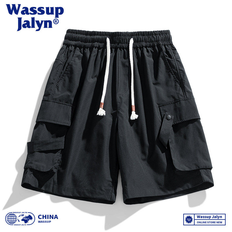 WASSUP JALYN工装短裤男士夏季冰丝薄款直筒大口袋运动休闲五分裤,男装,短裤,淘宝优惠券,粉丝福利购,淘宝优惠卷