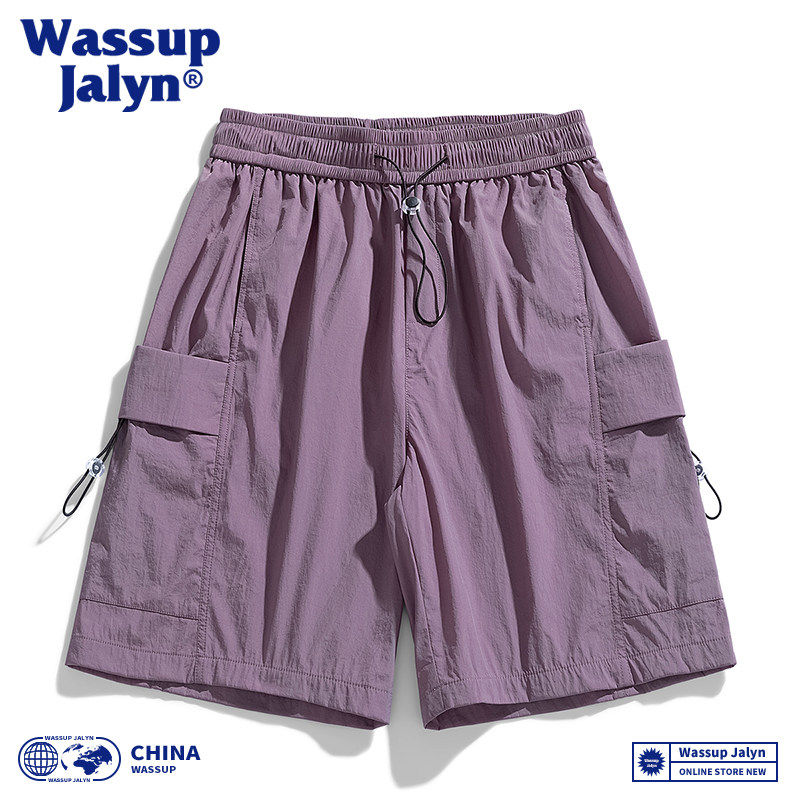 WASSUP JALYN美式冰丝短裤男夏季薄款新款工装五分裤宽松休闲中裤,男装,短裤,淘宝优惠券,粉丝福利购,淘宝优惠卷