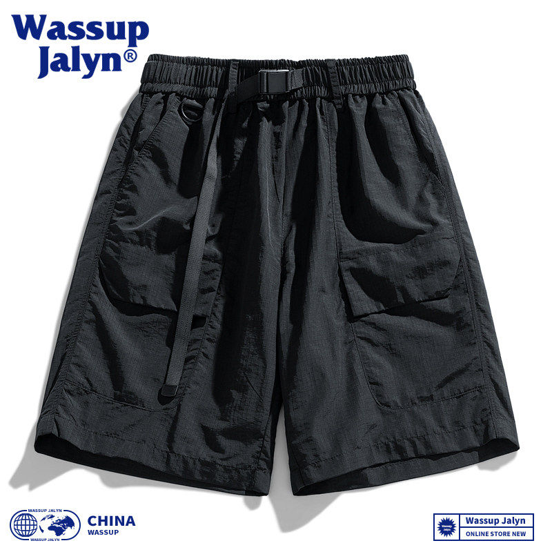 WASSUP JALYN日系复古休闲工装短裤男夏季薄款潮牌宽松速干五分裤,男装,短裤,淘宝优惠券,粉丝福利购,淘宝优惠卷