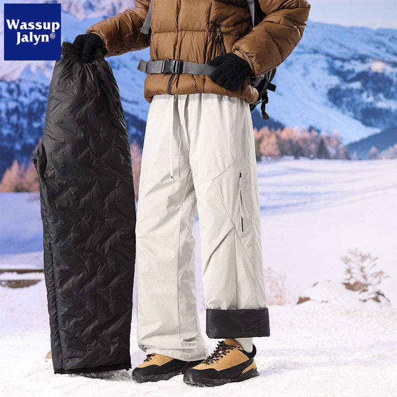 WASSUP JALYN户外冲锋羽绒裤男冬季新款外穿白鸭绒加厚保暖滑雪裤,男装,羽绒裤,淘宝优惠券,粉丝福利购,淘宝优惠卷