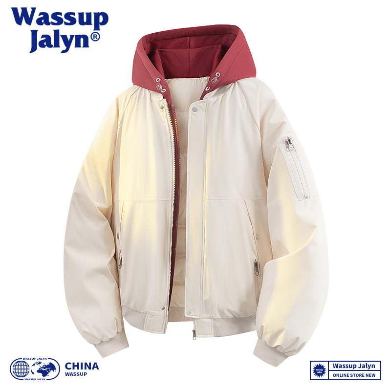 WASSUP JALYN羽绒棉服男女冬季加厚保暖韩系棉袄假两件棉衣外套潮