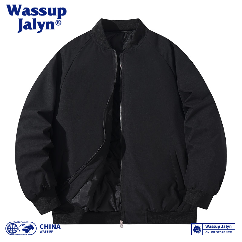 冬季男女同款棒球领加厚保暖棉服