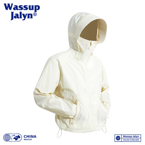 WASSUP JALYN防晒衣男士夏季户外防紫外线防晒服女冰丝速干薄外套