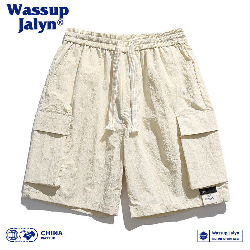 WASSUP JALYN工装短裤男士夏季冰丝薄款口袋运动休闲沙滩裤五分裤,男装,短裤,淘宝优惠券,粉丝福利购,淘宝优惠卷