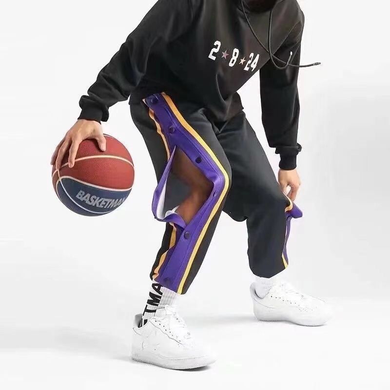 Loose side button ankle pants for men 休闲宽松侧边纽扣束脚裤
