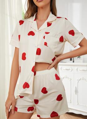 Short sleeved thin home sleepwear for women 短袖薄款家居睡衣