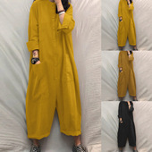 plus 休闲大码 size Casual pocket jumpsuits 口袋连体长裤