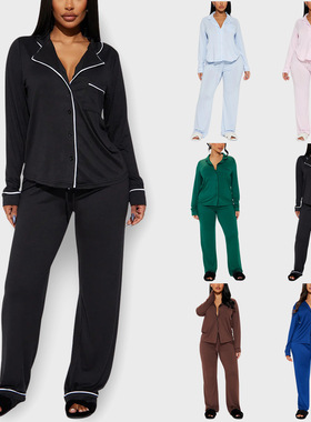 Casual long sleeved sleepwear for women 女士休闲长袖长袖睡衣