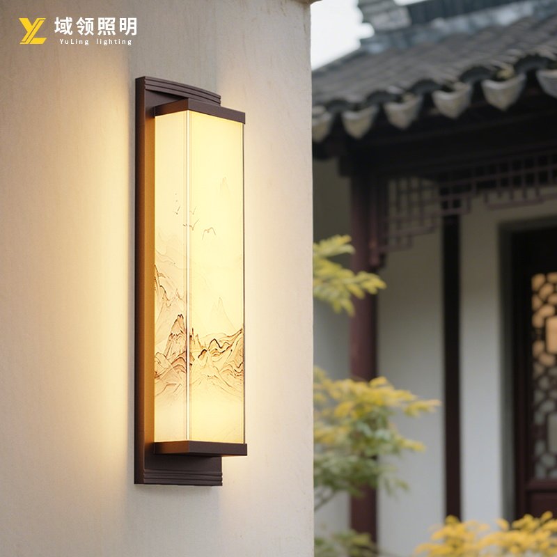 太阳能户外防水壁灯别墅庭院阳台大门口两侧柱子室外墙壁感应门头