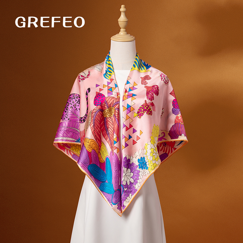 真丝丝巾女2025新款桑蚕丝方巾送妈妈送婆婆实用走心母亲节礼物