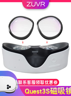 Quest3S镜片Meta Oculus Quest3S磁吸近视镜片防蓝光散光定制镜片