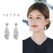 气质新款 流苏耳环轻奢高级耳钉长款 女士礼服耳坠秋冬夸张好看耳饰