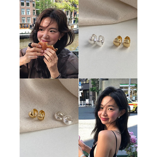 小众高级感纹理耳环女新款爆款