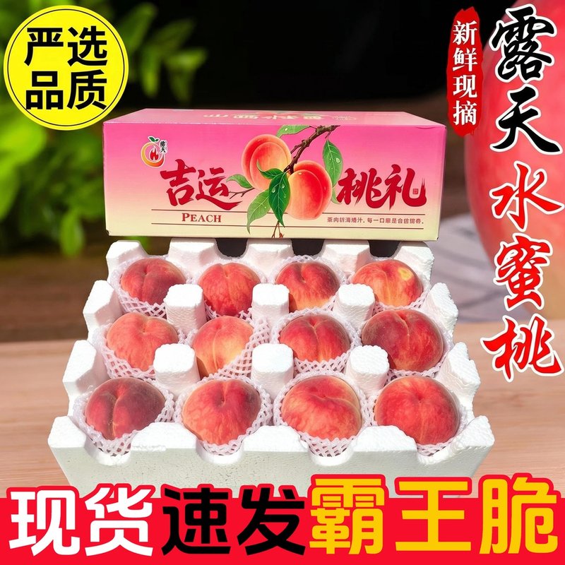 叠火正宗山西运城红不软水蜜桃毛桃子新鲜现摘当季水果
