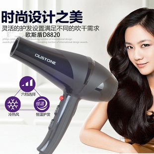 欧斯盾交流 电吹风电机大风快干8820家庭美发器风筒冷热风吹发器